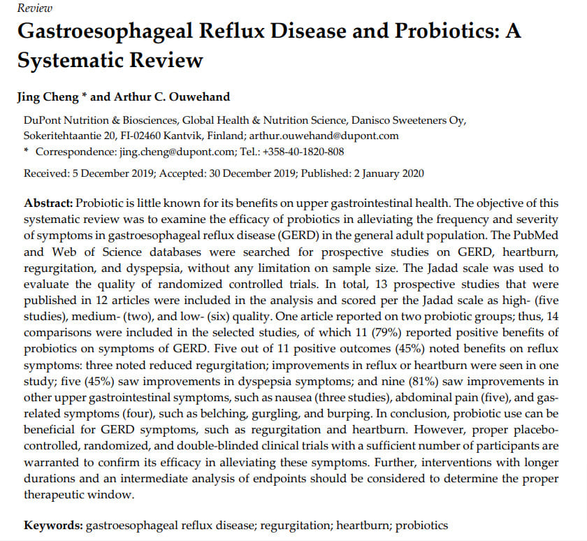 Probiotic for GERD